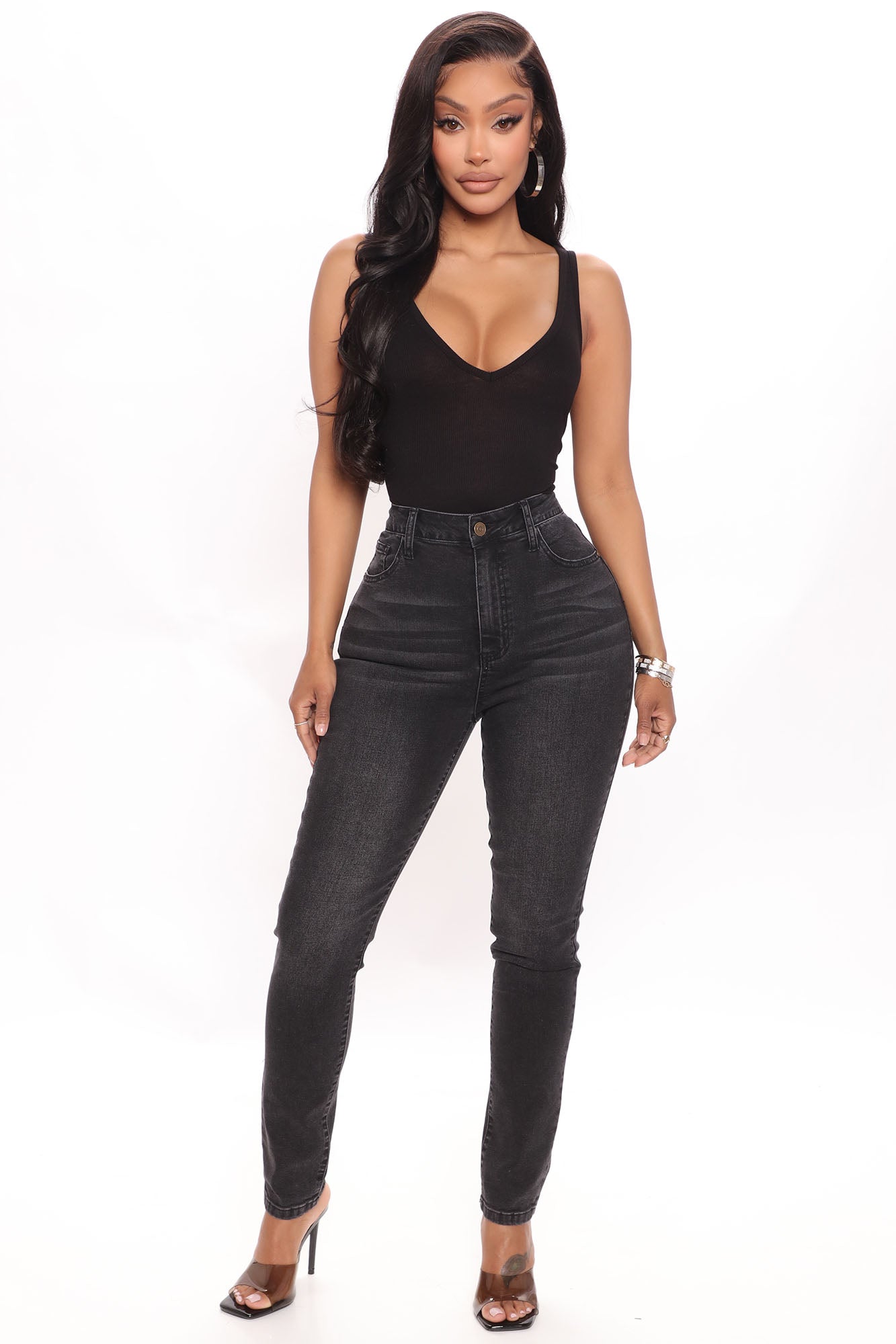 Always Keeping Secrets Stretch Skinny Jeans - Black Online Hot Sale