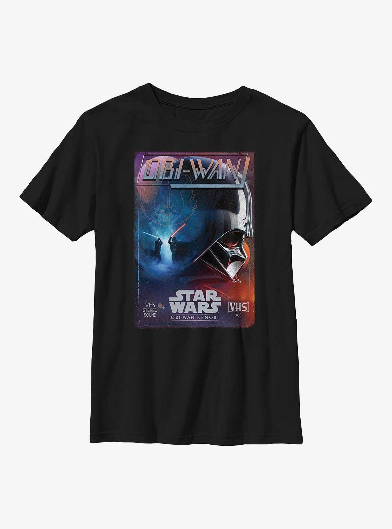 Star Wars Obi-Wan Kenobi Vader VHS Youth T-Shirt Online Hot Sale