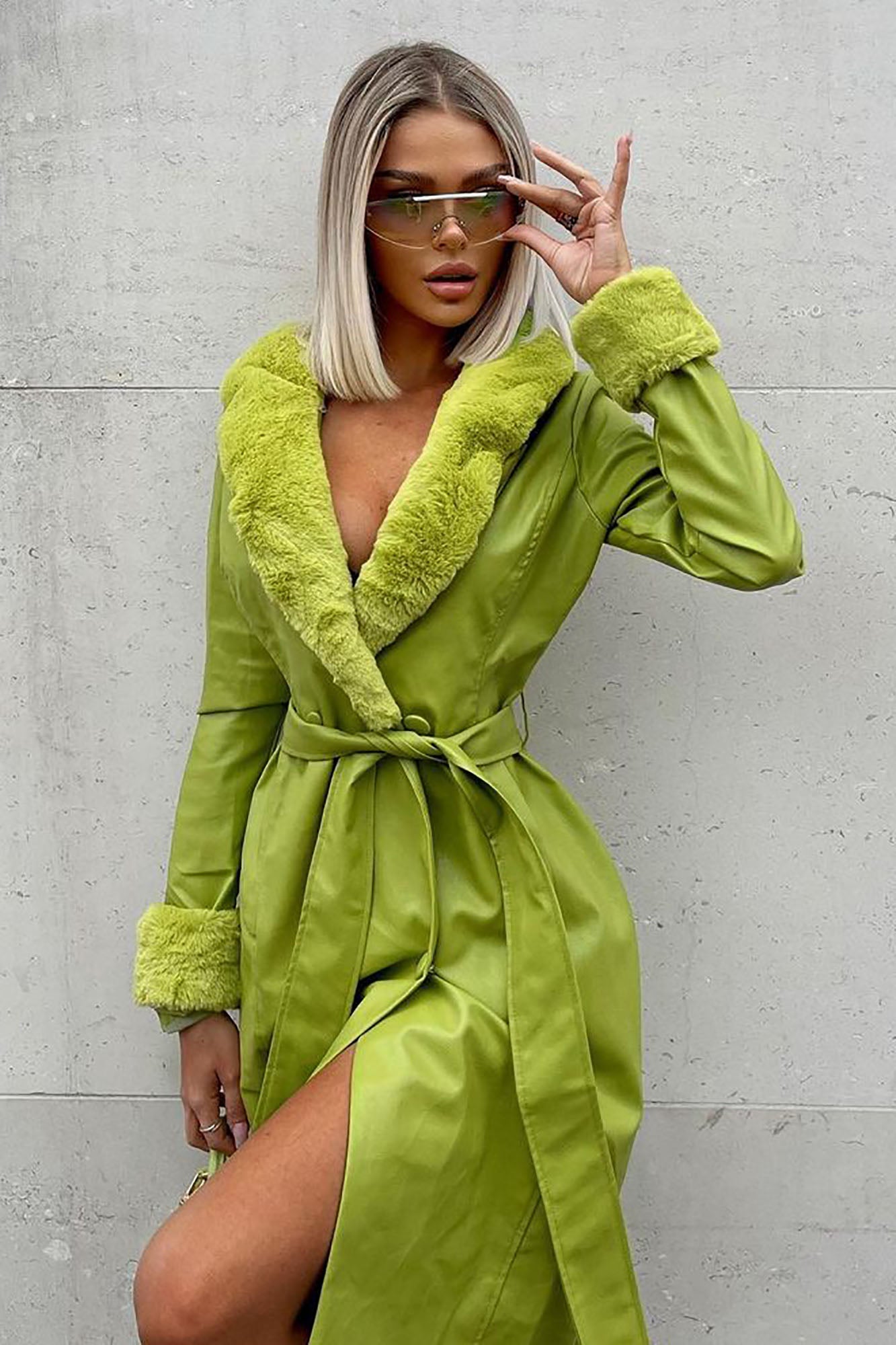 As Seen On Screen Coat - Lime Online Hot Sale